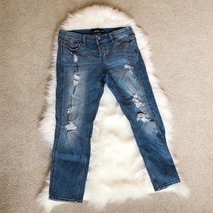 Hollister Distressed Medium Wash Boyfriend Jean